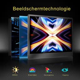 Quvo® Professionele Portable Monitor Pro 2024 - Full HD - 13” / 17.3” Tri-Screen - Inclusief Beschermhoes en Kabels - Krachtige Laptop Scherm Uitbreider - Zwart - 36cm x 21cm x 4cm — thumbnail 3