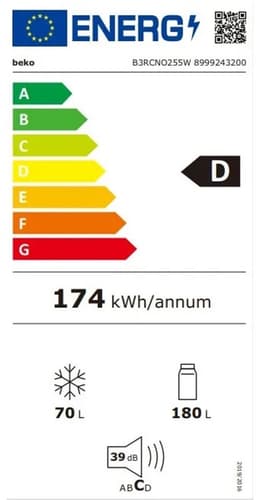 Beko B3RCNO255W - Koel\vriescombinatie - — thumbnail 12