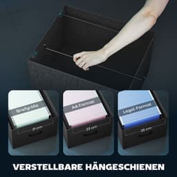 Homcom Gaming Desk-Spaanplaat, Staal-165L x 80B x 91,5H cm-Zwart — thumbnail 5