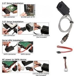 USB naar SATA/IDE Adapterkabel voor 2,5 of 3,5 Inch Harde Schijf, DVD/CD-ROM Drives — thumbnail 5