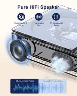 Draagbare CD-speler - Bluetooth en ingebouwde luidspreker - Oplaadbaar - Wit — thumbnail 3