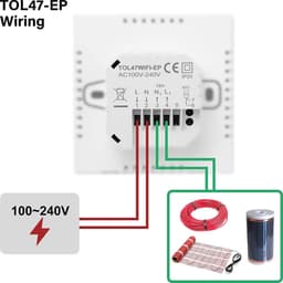 WiFi Slimme Thermostaat 16A – Geschikt voor Elektrische Vloerverwarming – Tuya App – Compatibel met Alexa & Google – Programmeerbare Kamerthermostaat — thumbnail 5