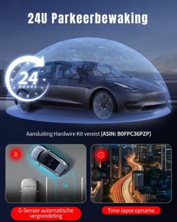 MIRA® Dashcam Voor en Achter - Dashcam - Dashcam Voor Auto - Zwart - 6cm x 12cm x 7cm — thumbnail 5