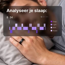 Kuno Ring 2 – Smart Ring – Slaapmonitor – Hartslag & Activiteitentracker – Stappen & Calorieën Meten – Zonder Abonnement – Waterbestendig – Zilver Maat 7 — thumbnail 5