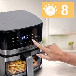 BERGMANN YA Air Fryer - 5L Capaciteit - 1400W - 8 Programma's - Kijkvenster — thumbnail 5
