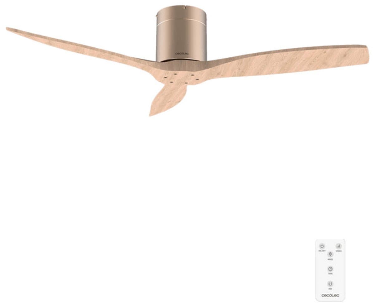 Cecotec Plafondventilator EnergySilence Aero 5400 Classic 40W Ø132cm Goud Hout 6 Snelheden — afbeelding 1