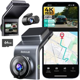 Botslab G300H Plus Dashcam - 4K resolutie + FullHD achtercamera - Night vision met Sony Starvis 2 sensor - App bediening met Wifi - GPS ingebouwd - 2,0 inch LCD - inclusief 64gb Micro SD kaart — thumbnail 1