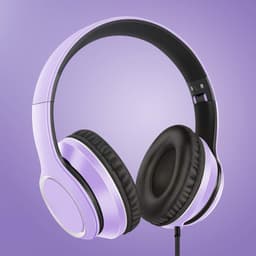 StayPowered Hoofdtelefoon - Kraakhelder Geluid - Maximaal Comfort - Ultrabrede Compatibiliteit - Knoopvrij Nylon Koord - Lichtgewicht & Opvouwbaar - Ingebouwde Microfoon - Verstelbaar Design - Paars/Zwart - Levering Sneller Dan Aangegeven! — thumbnail 2