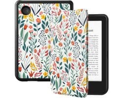 Case voor Kobo Clara Colour/Clara BW/Clara 2E 6" eReader - Ultra Slim Folio Protective SleepCover met Auto Sleep/Wake Functie - Bloemen