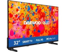 Smart TV 32 inch QLED Full HD HDR Dolby Audio Frameloos