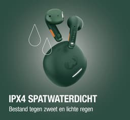 Fresh 'n Rebel Twins Core 2 - Draadloze oordopjes - Bluetooth oortjes met 40 uur speeltijd - Met Microfoon en App - Velvet Green & Flamy Orange — thumbnail 2