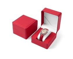 Horlogedoos - Horlogedoos van imitatieleer - Gevoerde geschenkdoos - Geschikt voor de meeste horloges, smartwatches en sieraden - Horloge-organizer - Ideaal verjaardagscadeau voor mannen