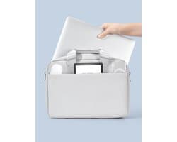 Daity Laptoptas, waterdichte beschermhoes, zakelijke aktetas voor mannen en vrouwen, geschikt voor 17,3-inch laptops/tablets, grijs.