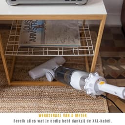 Zyrex® Steelstofzuiger met snoer - Steelstofzuiger - Stofzuiger - Wit - ‎56cm x 15cm x 15cm — thumbnail 4