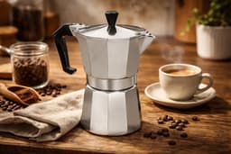 Cookinglife Percolator - Espressomaker Voor 1-2 Kopjes - Coffee Maker Aluminium - Zilver/Zwart - Lichtgewicht Klassiek 150 ml — thumbnail 3