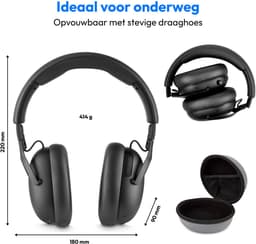 MEDION Over Ear koptelefoon HX-1 Pro (draadloos, hybride actieve ruisonderdrukking ANC, Bluetooth 6.0, 7+1 EQ-presets, tot 190 u batterijduur, spatwaterdicht IPX4), urban antraciet — thumbnail 1