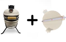 Compleet - Own Grill 13 inch kamado barbecue V2 creme met heatdeflector — thumbnail 1