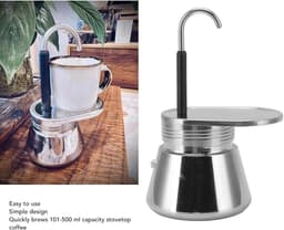 Espresso Koffiezetapparaat Mini Rvs Enkele Uitloop Moka Pot 1 Cup Thuis Camping — thumbnail 2