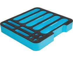 Rack Organizer - Opberglade - Microfoon Opslag - Op maat Schuim - 2 HE - Zwart Blauw