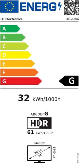 LG 34G630A-B computer monitor 86,4 cm (34") 3440 x 1440 Pixels Wide Quad HD Zwart — thumbnail 4