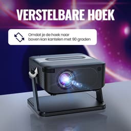 Ccorix® mini beamer pro - Appstore en Google Play Store - Android 14 - Ondersteund: Netflix, YouTube, Videoland, etc. - WiFi, Bluetooth, Screen Mirroring - HD Resolutie 720p - Beamers - Android 14- Zwart - projector — thumbnail 4