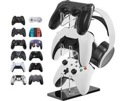 Universele 3 Tier Headset Stand - Controller Stand - Gaming Accessoires - Compatibel met PS5 DualSense Edge - Xbox Elite / Core Wireless - Switch Pro Controllers (Zwart)