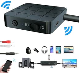 Bluetooth Transmitter & Receiver 2 in 1 - BT 5.0 - 3.5MM AUX / RCA - Bluetooth Zender - Bluetooth 5.0 Receiver - Bluetooth Ontvanger - Bluetooth Transmitter - Bluetooth Receiver - Transmitter - Receiver - Draadloze Ontvanger - Voor auto-tv-pc — thumbnail 1