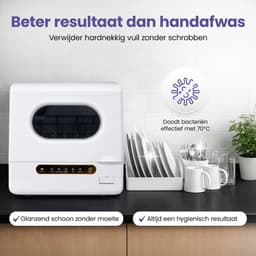 SwayTosh Mini Vaatwasser DTX-4 – 2026 – Mini Afwasmachine Vrijstaand – Met Waterreservoir – Washing Machine – Vrijstaande Vaatwasser – Dishwasher – Kleine Vaatwasser – Vaatwasmachine — thumbnail 3