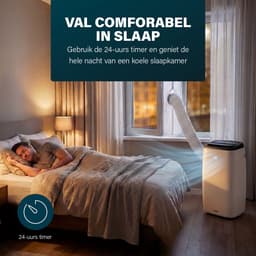 Princess Mobiele Airco - 9000 BTU - Smart - 3-in-1 - Airconditioner - Ventilator - Luchtontvochtiger - App Bedienbaar - WiFi - Afstandsbediening - Touchscreen - Incl. Raamdichting Kit - 358909 — thumbnail 4