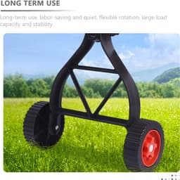Vervangend Maaiwiel – Universeel Trolleywiel voor Grasmaaier & Tuin – 35 cm Stevig Rubber & IJzer – Slijtvast & Stil – Zwart — thumbnail 4