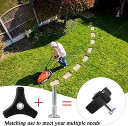 4 stuks universele kunststof grasmaaier handvat knoppen, moeren en bouten - Vleugelmoer en drievoudige hoek maaier handvat bouten - Grasmaaier onderdelen en accessoires — thumbnail 3