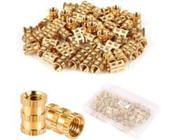 Allecto Plus - Inzetstuk met Schroefdraad M5x10x7mm voor 3D-Printer - Set van 60 stuks