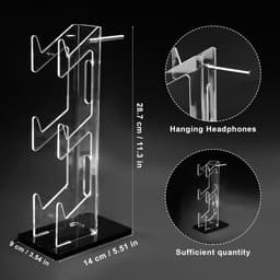 Allecto Plus - Acryl Hoofdtelefoonstandaard 3 Tier Gaming Controller Houder - Xbox ONE PS5 PS4 Switch - Game Gear Organizer - Headset Stand - Accessoires - 2 Stuks — thumbnail 2