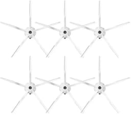Vervangende siliconen zijborstels - Geschikt voor Roborock T7S, T7S PLUS, G20, G10, G10S, G10S PRO, G10S PURE, S7, S7MAXV ULTRA, T8, Q7+, Q7 MAX+ en S8 - Robotstofzuigers - set van 6 stuks - Wit — thumbnail 1