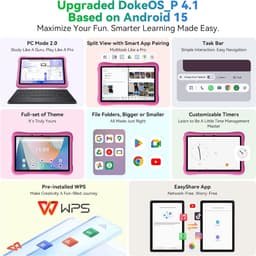 OSCAL Pad 60 Kids Tablet - 10.1 Inch - 12GB RAM - 128GB ROM - 5100 mAh - Android 15 - WiFi 6 - Roze — thumbnail 3