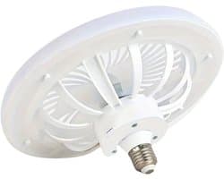 Bovista Plafondventilator - Met Verlichting - Plafond Ventilator - Met Lamp - Plafonniere Met Ventilator - Met Licht - Wit - 25cm — afbeelding 1