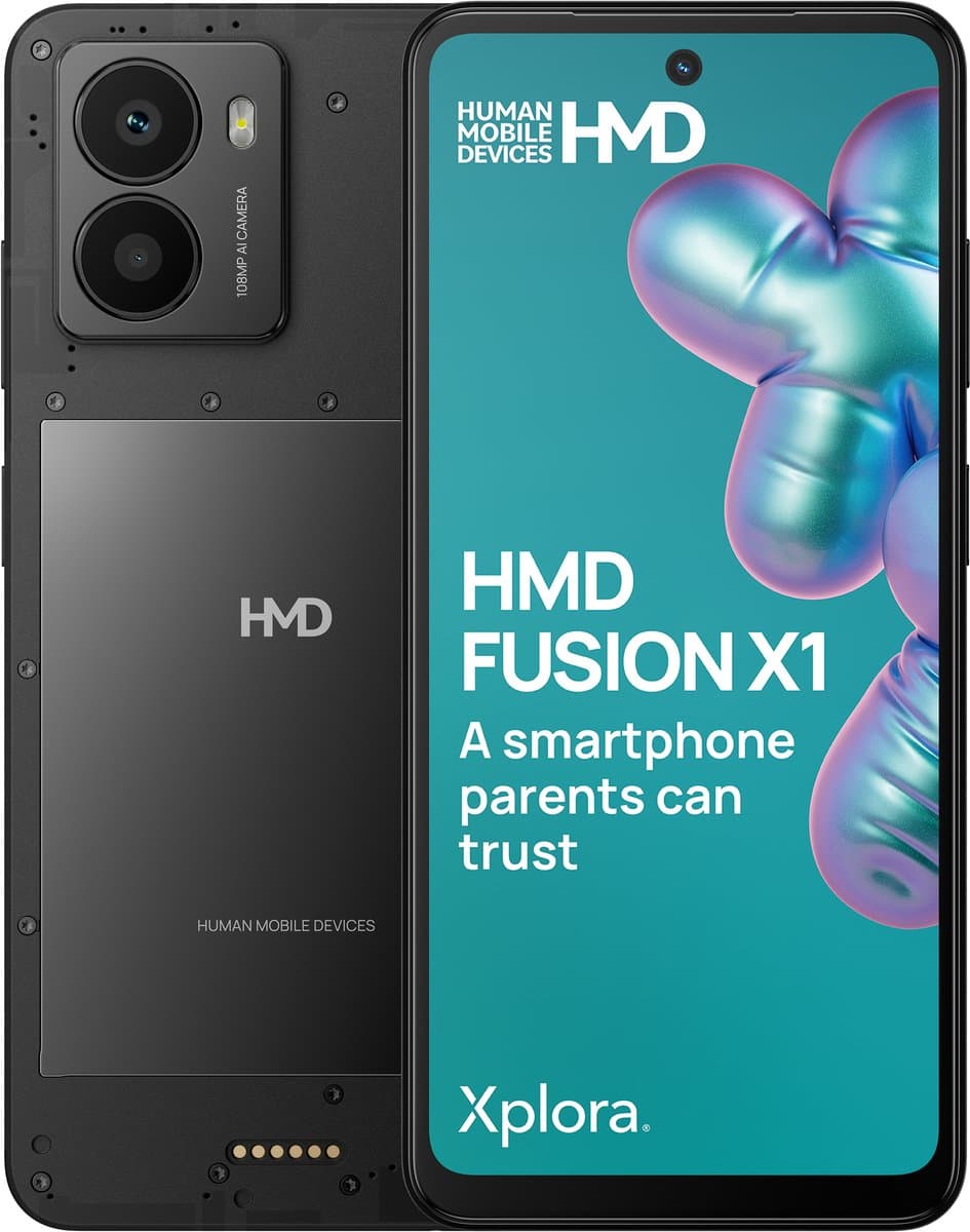 HMD FUSION X1 DS TA-1672 6/128 FLASHY 16,7 cm (6.56") Dual SIM 5G USB Type-C 5000 mAh Zwart — afbeelding 1