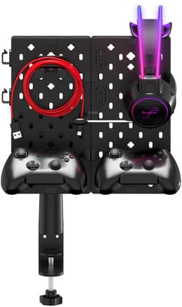 Huzaro Sync 3.0 Hoofdtelefoon & Controller Houder – Bureau Organizer – Metaal – 180° Draaibaar – Klembevestiging — thumbnail 5