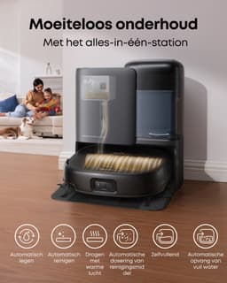 eufy Omni E25 - Robotstofzuiger met Vervangingssets - HydroJet dweilsysteem - 20.000 Pa zuigkracht - DuoSpiral borstels die ontklitten - CornerRover arm voor het schoonmaken van hoeken - alles-in-één station — thumbnail 2