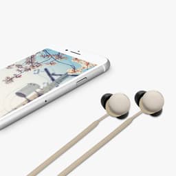 kwmobile Strap Compatible with Google Pixel Buds Pro 2 - Silicone Cord Holder for Wireless Earphones - Beige — thumbnail 5