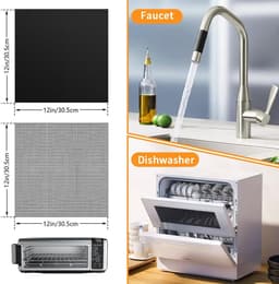 Geschikt voor Ninja Herbruikbare Airfryer Liners 30x30 cm voor Toaster Bottom, 3 liners + 3 bakplaten, 230°C, voorgesneden blokjes, geschikt voor SP101/SP201/SP301/SP351 — thumbnail 2