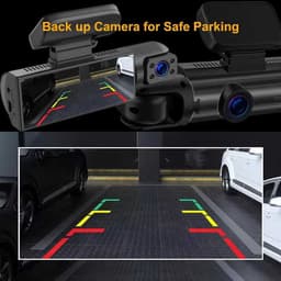 Dashcam voor en binnen dubbele camera, 1080P DVR Dashcam-rijrecorder met 3,16 inch IPS-scherm, 170° groothoekondersteuning, helder nachtzicht, botsingsvergrendeling en lusopname — thumbnail 5