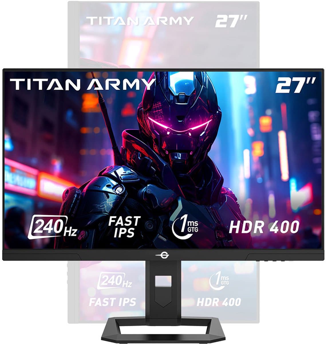 TITAN ARMY P2510G computer monitor 68,6 cm (27") 2560 x 1440 Pixels Quad HD LED Zwart — afbeelding 1