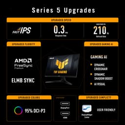ASUS TUF Gaming VG27AQ5A - QHD Fast IPS Gaming Monitor - 210Hz - 0.3ms - G-Sync Compatible - 27 Inch — thumbnail 12
