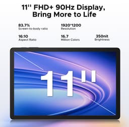 DOOGEE Tab G6+-Tablet-Android 15-11 inth FHD+ 90Hz- 4G LTE-32GB ROM+256GB ROM（2TB TF）-Unisoc T7280-8000mAh/18W-Dubbele luidsprekers-Widevine L1-Face ID-Grijs — thumbnail 5