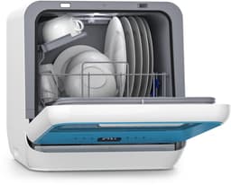 Klarstein Vaatwasser Amazonia Mini - Compact Aanrechtblad, 7 Programma's, 5L Tank of Directe Aansluiting, Energie-efficiëntieklasse D, Stil 58dB, Digitaal Display, Draagbaar Tafelblad voor Kleine Keukens, Blauw - Mini-Vaatwasser - voor Keuken — thumbnail 7