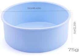 Siliconen bakvorm, rond, 15 cm, 2 stuks, siliconen bakvorm, bakvormen voor heteluchtfriteuse, airfryer, siliconen bakvorm voor gelaagde cake, cheesecake, cake en brood — thumbnail 5