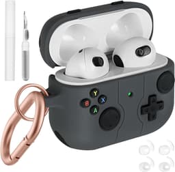 Hoofdtelefoonbeschermhoes grijs spelconsolemodel - AirPods 3-2021 compatibel met Nintendo Switch. . — thumbnail 1