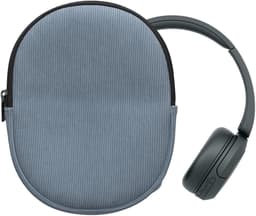 kwmobile headset case geschikt voor Sony WH-CH520 / WH-CH510 / MDR-ZX110 hoes - 22,5 x 17 cm - Koptelefoon cover met rits - Neopreen en ribfluweel - In vintage blauw — thumbnail 2