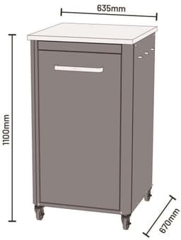 Cozze® Outdoor Kitchen - Smalle Buitenkeuken Tafel - BBQ Werkstation - Met RVS Werkblad - 110 cm — thumbnail 4